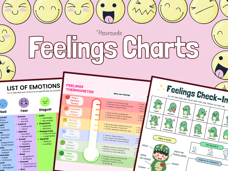 feelings chart and list of emotions