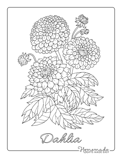 printable flower coloring pages for girls