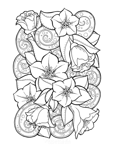 Flower Coloring Pages Doodle to Color 2