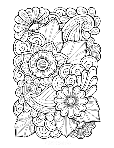 Printable Flower Coloring Pages For Adults