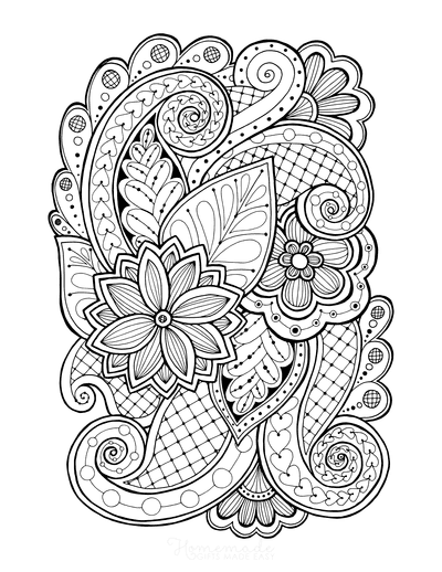 Flower Coloring Pages Doodle to Color 5