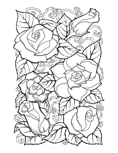 Free Flower Coloring Pages for Kids & Adults