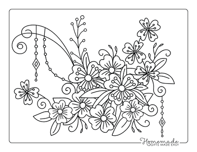 Flower Coloring Pages Flower Doodle
