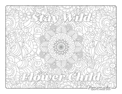 Flower Coloring Pages Intricate Doodle for Adults