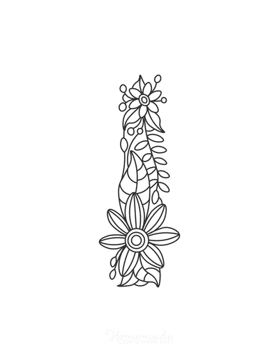 Flower Coloring Pages Letter I