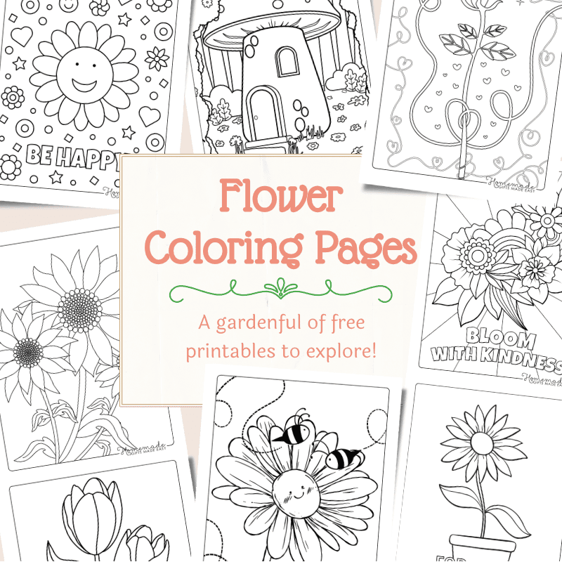 free printable flower coloring pages