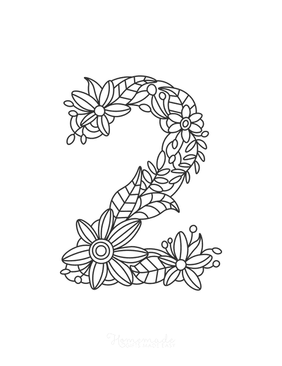 Flower Coloring Pages Number 2