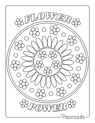 Flower Coloring Pages Simple Flower Mandala