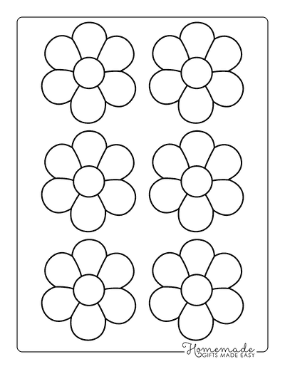 Flower Template Simple Shape 3 Inch