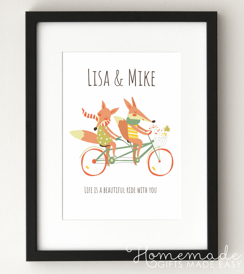 fox couple beautiful ride personalized poster