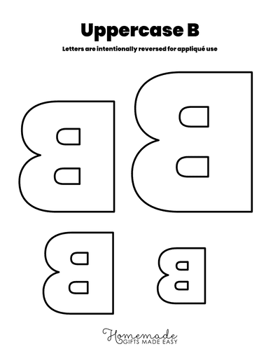 Free Applique Patterns Uppercase B