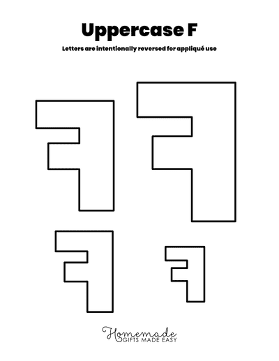 Free Applique Patterns Uppercase F