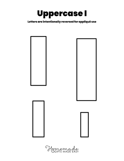 Free Applique Patterns Uppercase I