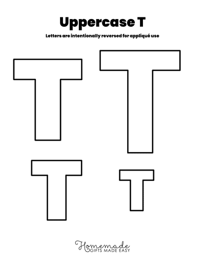 Free Applique Patterns Uppercase T