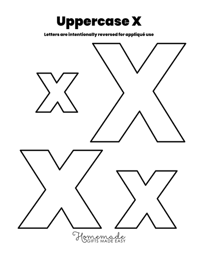Free Applique Patterns Uppercase X