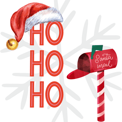 Free Printable Christmas Card Ho Ho Ho Santa Mail