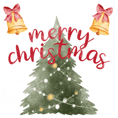 Free Printable Christmas Card Merry Christmas Tree Bells