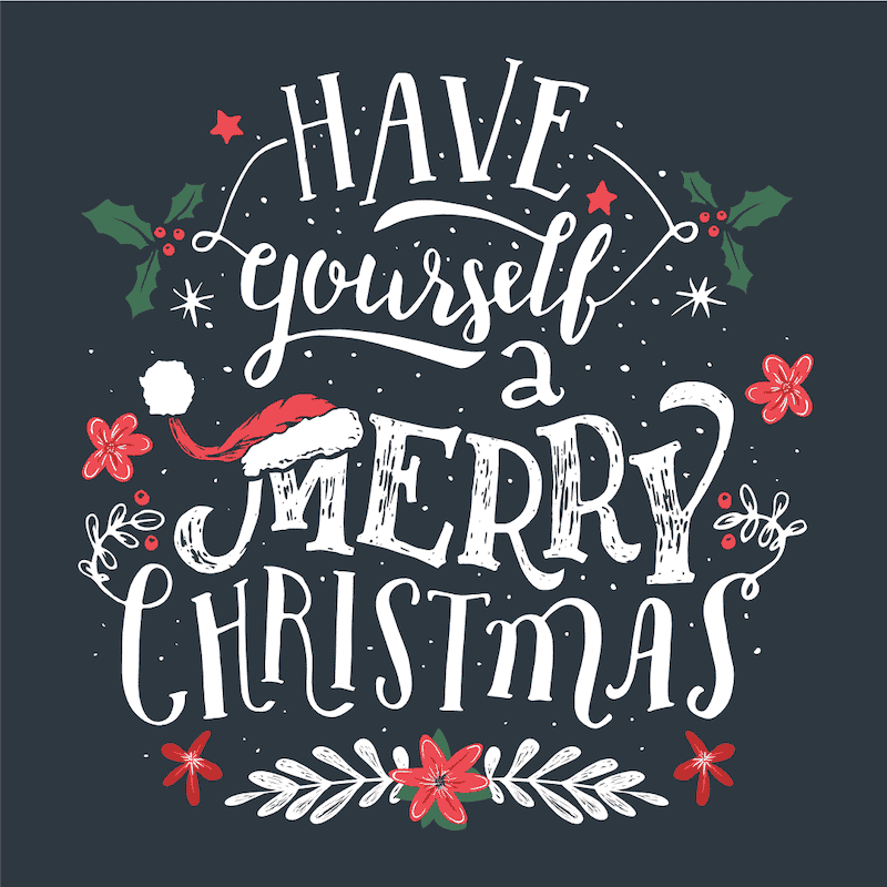Wishing You A Merry Christmas Greeting Card 