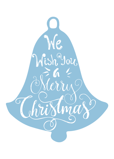 Free Printable Christmas Cards Wish You Merry Xmas Blue Bell