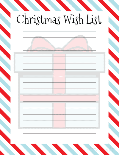 Free Printable Christmas Wish List Templates