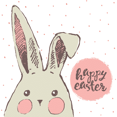 Free Printable Easter Cards 5x5 Bunny Rosy Cheeks