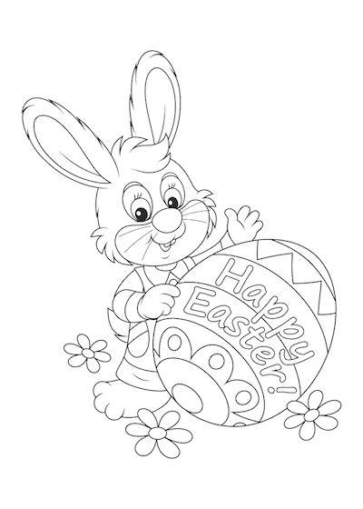 Free Printable Easter Cards 5x7 Coloring Easter Bunny Eggs