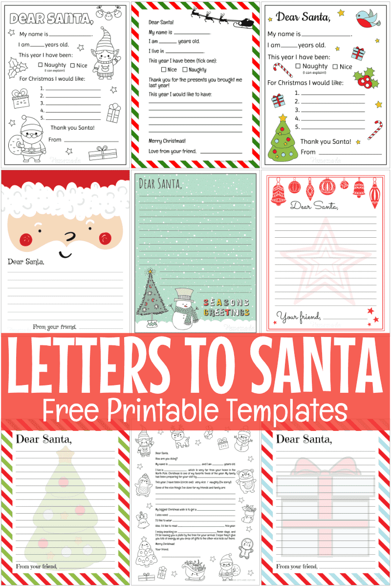 free printable letter to santa montage
