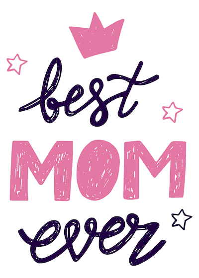 Free Printable Mothers Day Cards Best Mom Ever Pink Crown