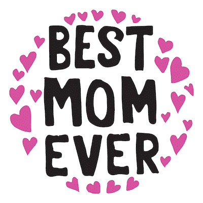 Free Printable Mothers Day Cards Best Mom Ever Pink Hearts