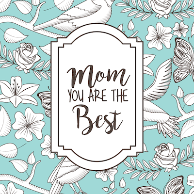 Free Printable Mothers Day Cards Blue Vintage Best Mom