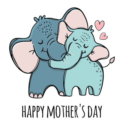 Free Printable Mothers Day Cards Cute Elephants