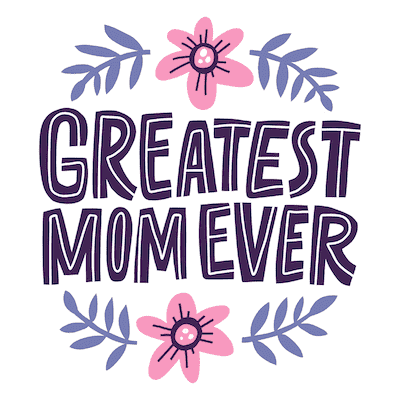 Free Printable Mothers Day Cards Greatest Mom Ever Pink Flowers