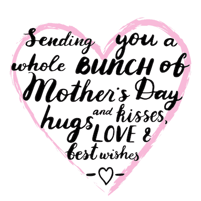 Free Printable Mothers Day Cards Heart Sending Wishes