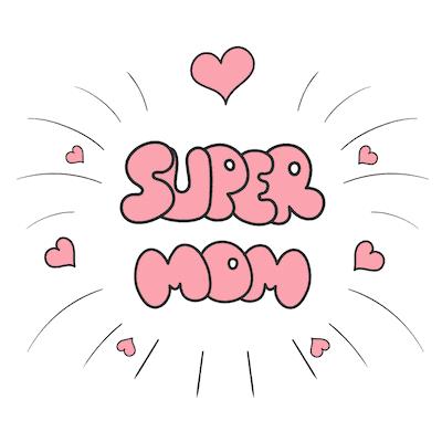 Free Printable Mothers Day Cards Super Mom Pink Hearts