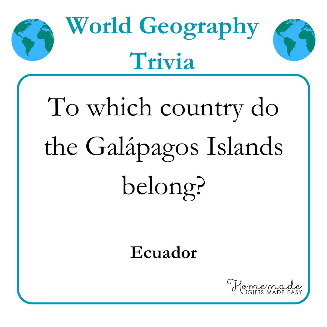 Geography Trivia Questions