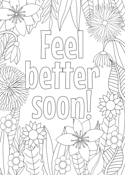 Get Well Soon Coloring Pages - Free & Printable!