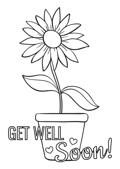 Get Well Soon Cute Bear coloring page - Download, Print or Color