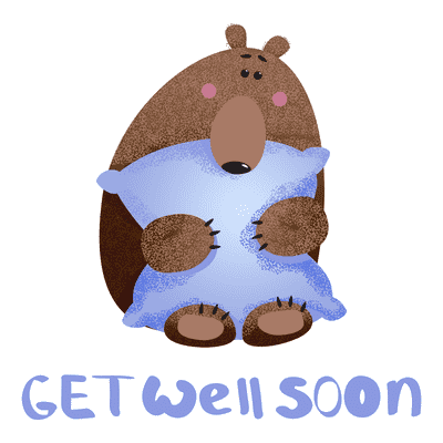 Get Well Soon Sweetheart Teddy Bear Animated Picture - Get Well