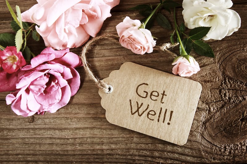 get well wishes mood photo flowers