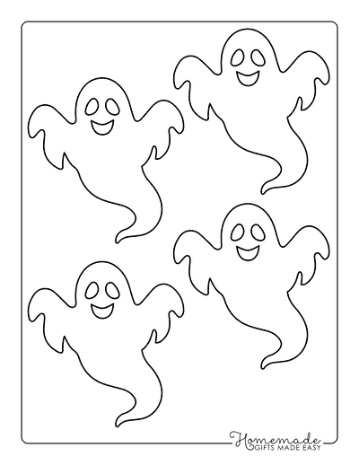 Ghost Templates 4 Medium Simple Spooky Ghost Template Outlines