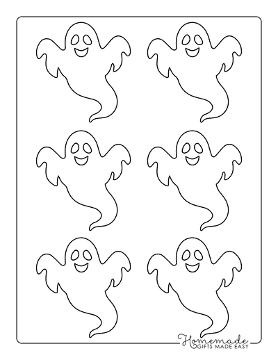 Ghost Templates 6 Small Simple Spooky Ghost Template Outlines