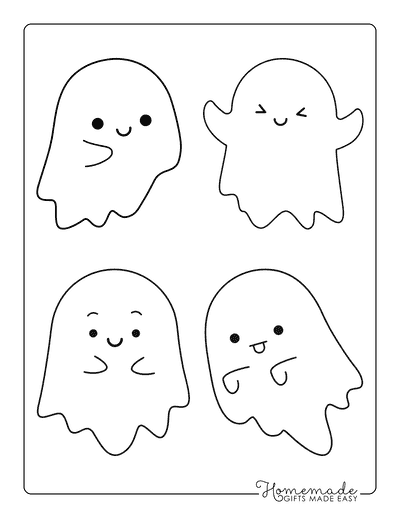 Ghost Templates Adorable Ghost Outlines