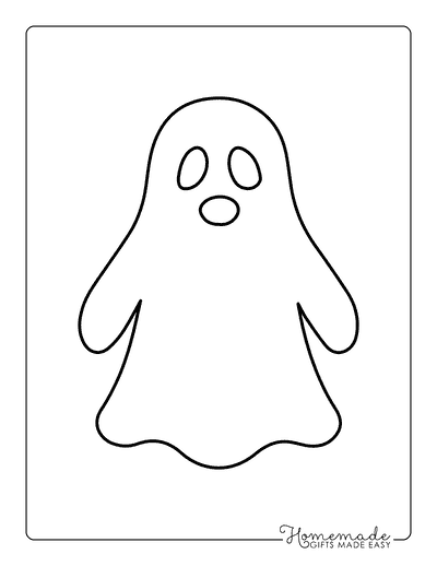 Ghost Templates Simple Halloween Single Large Ghost Outline