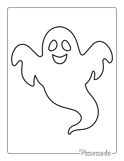 Ghost Templates Simple Spooky Ghost Template Outline