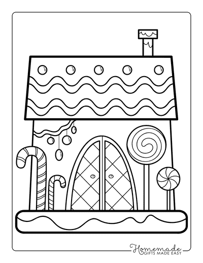 Gingerbread Coloring Pages Gingerbread House Coloring Page Candy Garden
