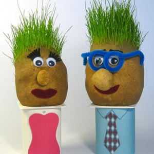 homemade gag gifts grass heads