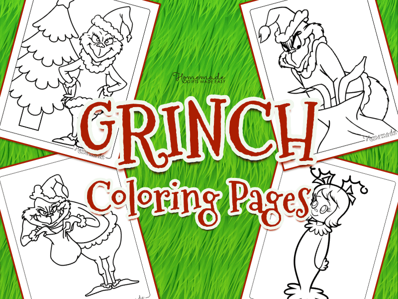 Free printable grinch christmas coloring pages