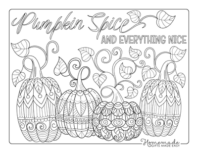 Halloween Coloring Pages Adults Decorative Pumpkins