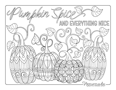 Coloring page for adults, Autumn Girl, Coloring for adults - PDF download  and print