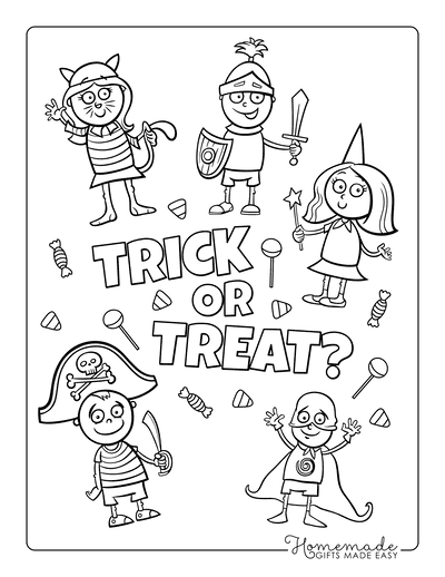 Halloween Coloring Pages Costumes